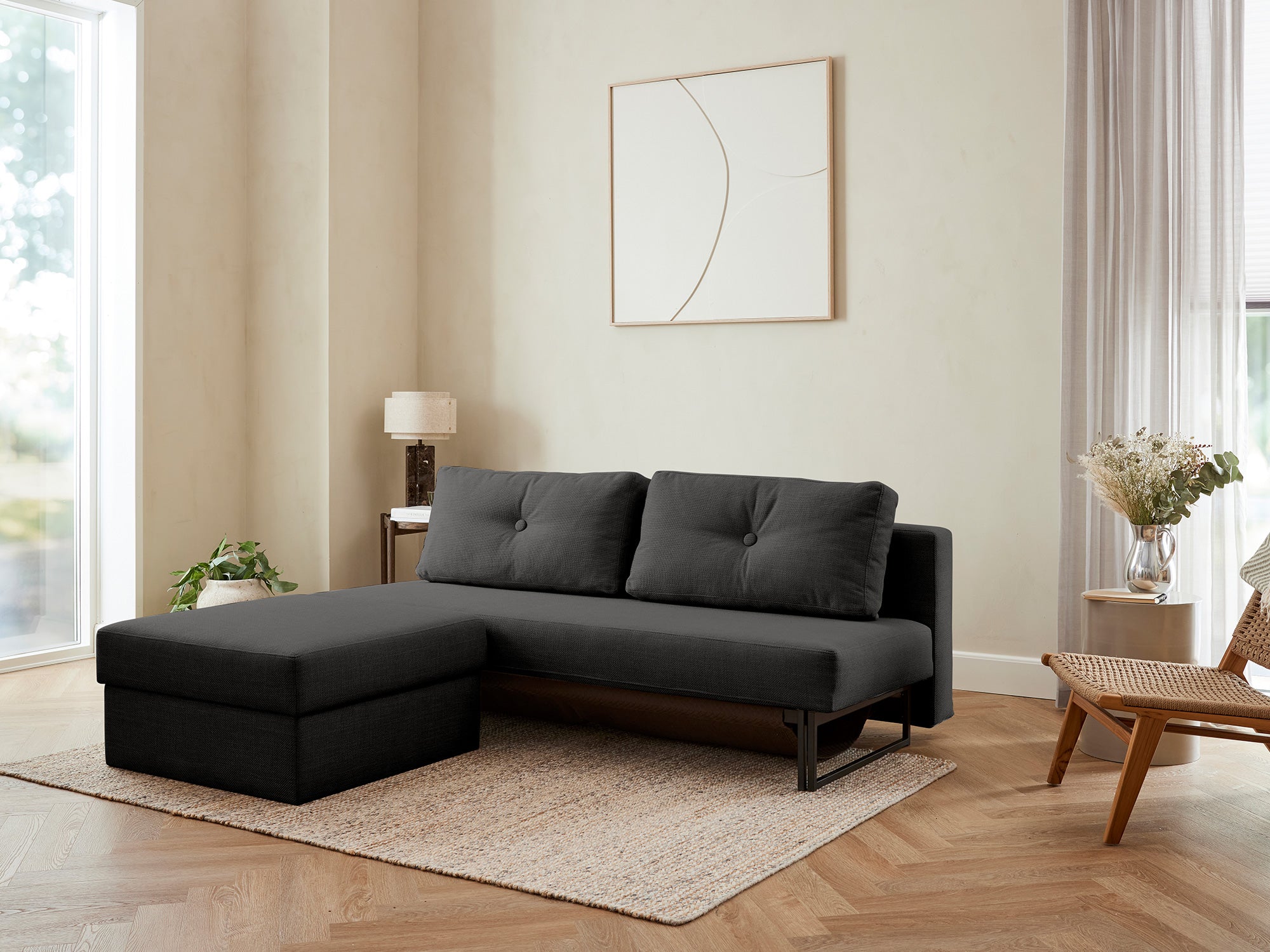 Sovesofaen - Grain | Sovesofa (Antracit) 140x200 cm.