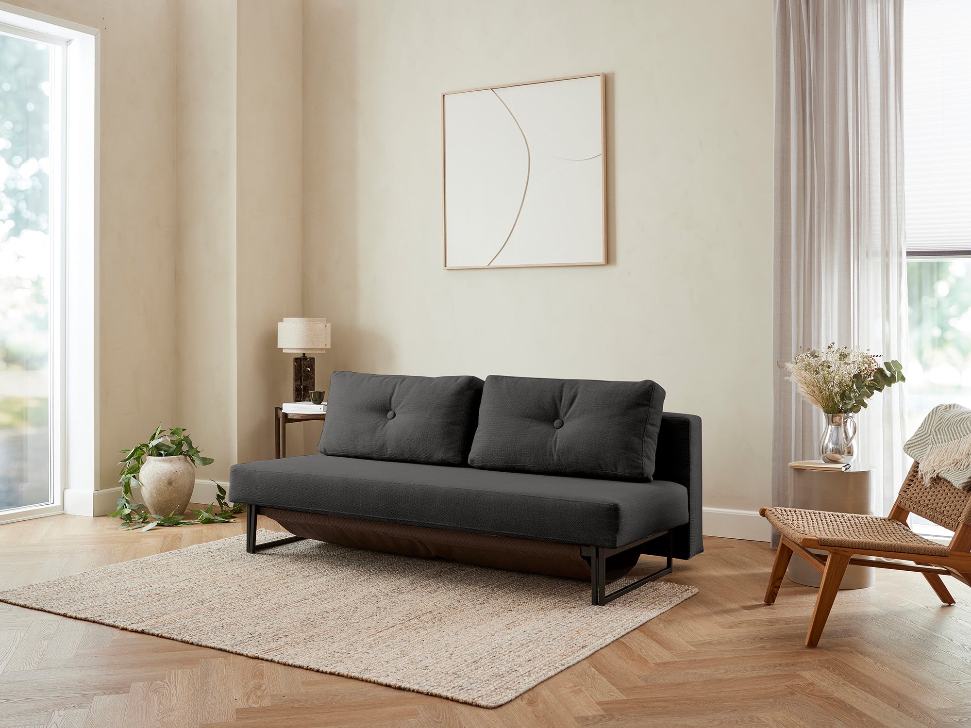 Sovesofaen - Grain | Sovesofa (Antracit) 140x200 cm.